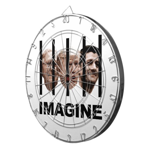 Stel je Trump, McConnell en Ryan Behind Bars voor Dartbord (Voorkant Rechts)