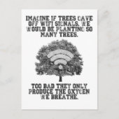 Stel je voor dat bomen WiFi-signalen afgeven Briefkaart (Voorkant)