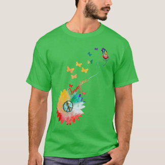 Stel je voor dat de Ventilator Boterfly Earth Peac T-shirt