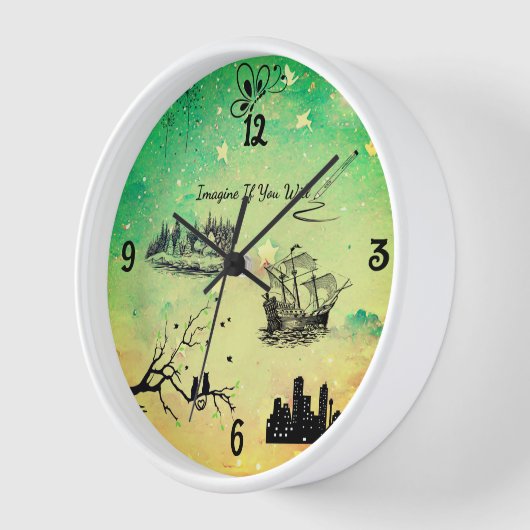 Stel je voor dat de wandklok (Hoek)