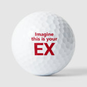 Stel je voor dat dit je EX Funny Red Golf Balls zi Golfballen (Voorkant)