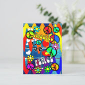 Stel je voor dat er in Retro Peace Symbols zijn Briefkaart (Staand voorkant)