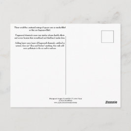 Stel je voor dat geparfumeerde producten brandende briefkaart