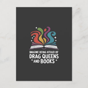 Stel je voor dat je bang bent voor Drag Queens en Uitnodiging Briefkaart