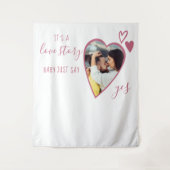 Stel je voor dat je een hartenfoto-liefdesverhaal  wandkleed (Voorkant)