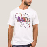 Stel je voor dat je een kleurrijke Typografie inne T-shirt<br><div class="desc">Verrijk de liefde in je leven met dit inspirerend tekstontwerp. Dit ontwerp kenmerkt de woorden IMAGINE in vette,  kleurrijke teksten die door decoratieve draaien worden omringd.</div>