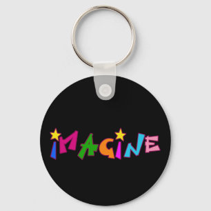 Stel je voor dat je in Colorful Lettering Sleutelhanger