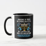 Stel je voor dat je mobiele telefoon 10% was, maar mok<br><div class="desc">chanukah ,  menorah ,  hanukkah ,  dreidel ,  joods ,  geschenk ,  vakantie ,  religie ,  kerst , </div>