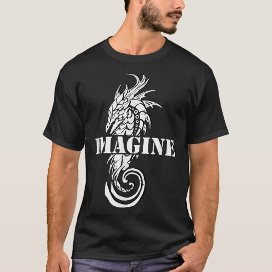 Stel je voor dat je Tattoo Fantasy Dragon Stijl T-shirt (Voorkant)