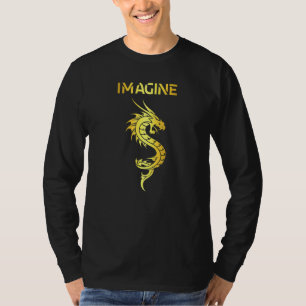 Stel je voor dat je Tattoo Fantasy Dragon Stijl T-shirt