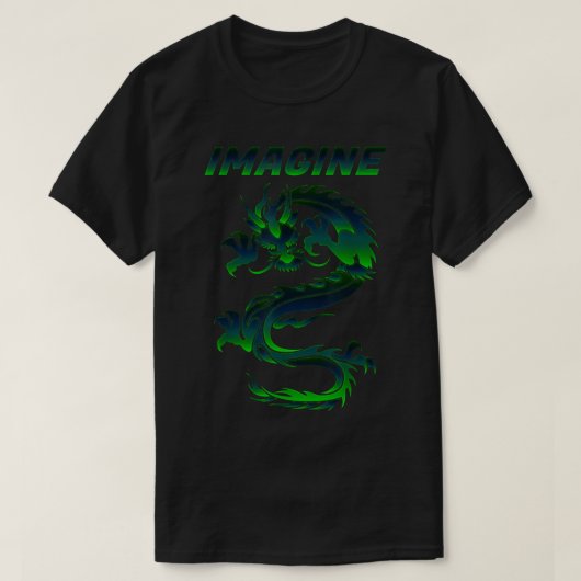 Stel je voor dat je Tattoo Fantasy Dragon Stijl T-shirt (Design voorkant)