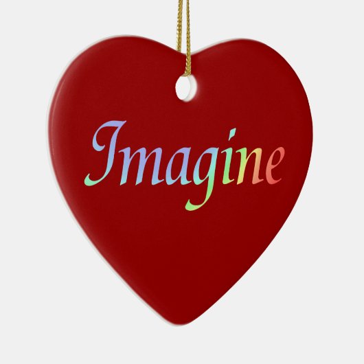 Stel je voor dat kleuren hartversierend zijn keramisch ornament (Rechts)