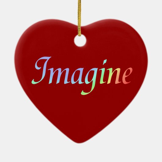 Stel je voor dat kleuren hartversierend zijn keramisch ornament (Achterkant)