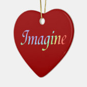 Stel je voor dat kleuren hartversierend zijn keramisch ornament (Links)