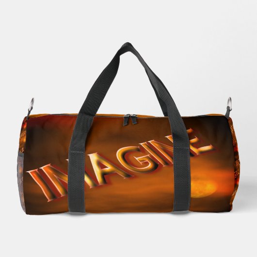 Stel je voor dat Moon Sky Inspirerend gepersonalis Plunjezak (Achterkant)