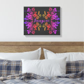 Stel je voor dat Roos Flowers Abstracte Inspireren Canvas Afdruk (Insitu (Slaapkamer))