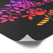 Stel je voor dat Roos Flowers Abstracte Inspireren Poster (Hoek)