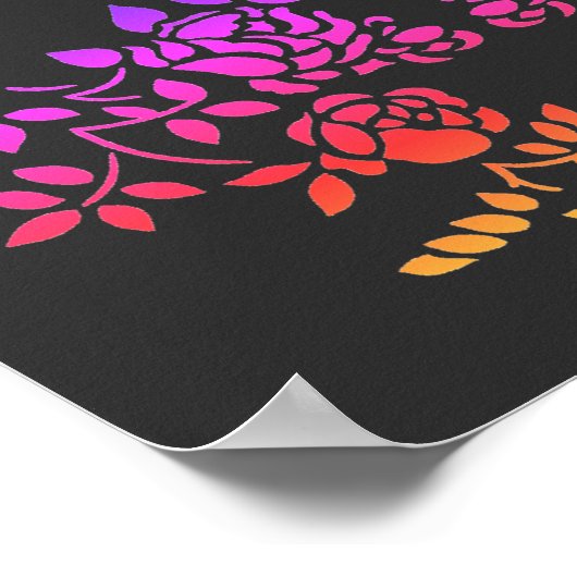 Stel je voor dat Roos Flowers Abstracte Inspireren Poster (Hoek)