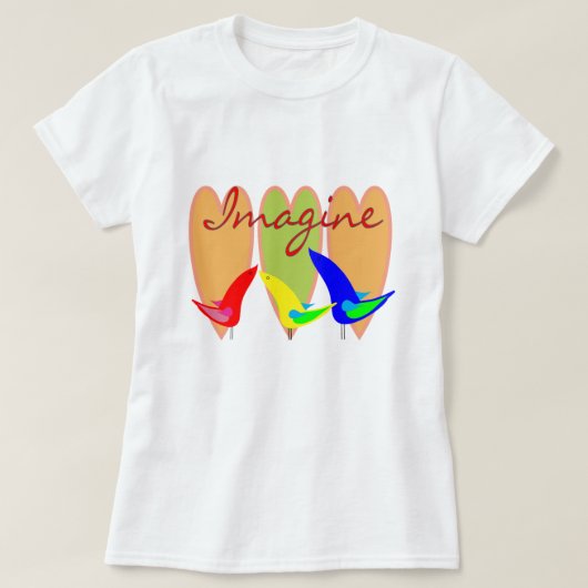 Stel je voor dat vogels T-Shirt (Design voorkant)