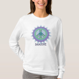 Stel je voor dat vredesLotus T-Shirt
