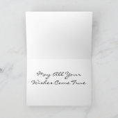 Stel je voor Dragonfly Fairy Rainbow Birthday Kaar Kaart (Binnen)