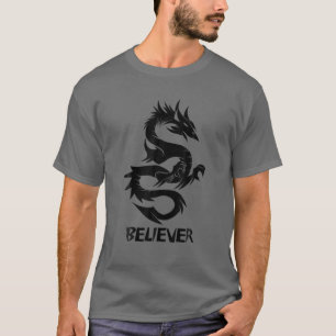 Stel je voor, droom, geloof Fantasy Draak Tattoo T-shirt