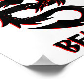 Stel je voor, droom, geloof _ Fantasy Rage Dragon Poster (Hoek)