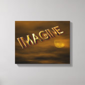 Stel je voor: Fantasy Moon Sky Inspirerend Canvas Afdruk (Voorkant)