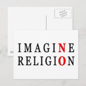 Stel je voor: geen religie briefkaart (Voorkant / Achterkant)
