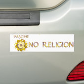 Stel je voor: geen religie bumpersticker (Op auto)