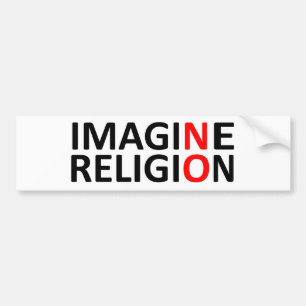 Stel je voor: geen religie bumpersticker