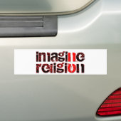 Stel je voor: geen religie bumpersticker (Op auto)