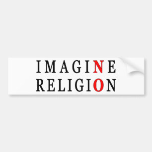 Stel je voor: geen religie bumpersticker
