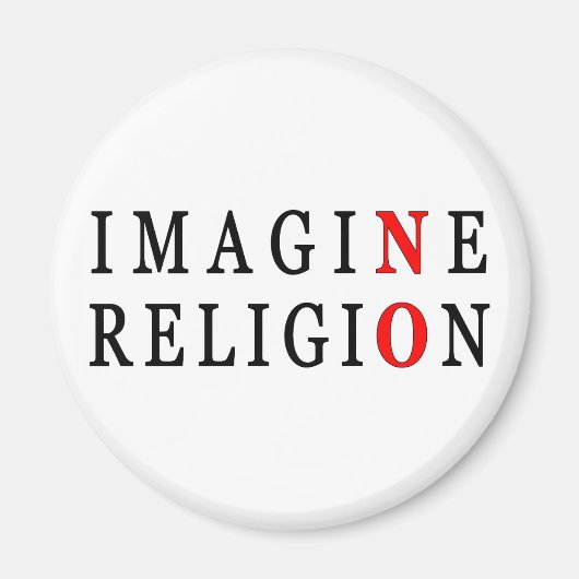 Stel je voor: geen religie magneet (Voorkant)