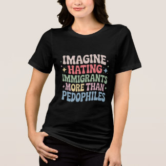 Stel Je Voor Immigranten Te Hatens , Mensenrechten Tri-Blend Shirt