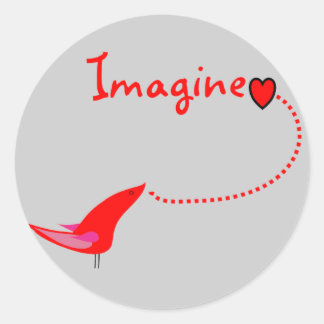 "Stel je voor"—John Gifts Ronde Sticker