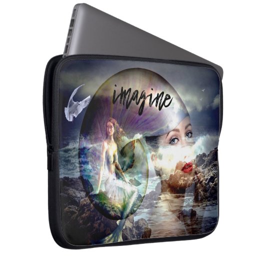 Stel je voor: Mermaids Theme Laptop Hoesje Laptop Sleeve (Voorkant Rechts)