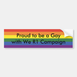 Stel je voor om een homo te worden met Wij R1-camp Bumpersticker