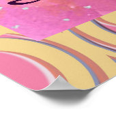 Stel je voor Peace Tie Dye Flower Waterverf Art Poster (Hoek)