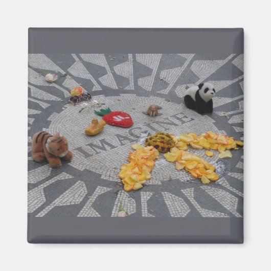Stel je voor: Strawberry Fields Central Park NYC f Magneet (Voorkant)