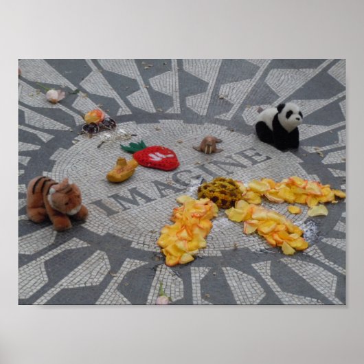 Stel je voor: Strawberry Fields Central Park NYC f Poster (Voorkant)