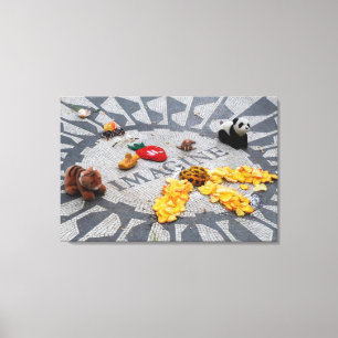 Stel je voor: Strawberry Fields Central Park NYC p Canvas Afdruk