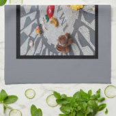 Stel je voor: Strawberry Fields Central Park NYC p Theedoek (Gevouwen)