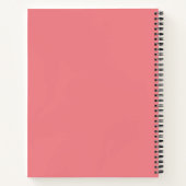 "Stel je voor" zinsnede koraal roze achtergrond Notitieboek (Achterkant)