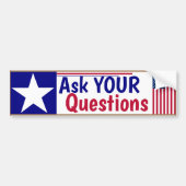 Stel je vragen bumpersticker (Voorkant)