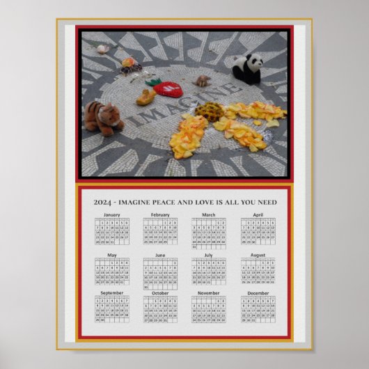 Stel je Vrede Foto 2024 Agenda Afdrukbaar of Poster (Voorkant)