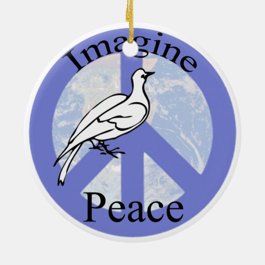Stel je vrede voor keramisch ornament (Achterkant)