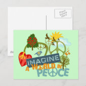 Stel je wereldvrede voor briefkaart (Voorkant / Achterkant)