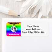 Stel je wereldvrede voor etiket (Insitu)