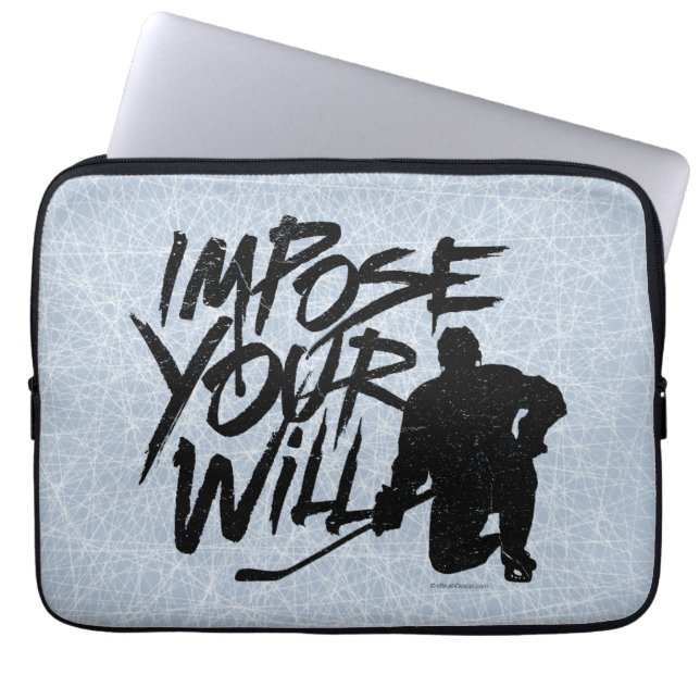Stel je wil op (Hockey) Laptop Sleeve (Voorkant)